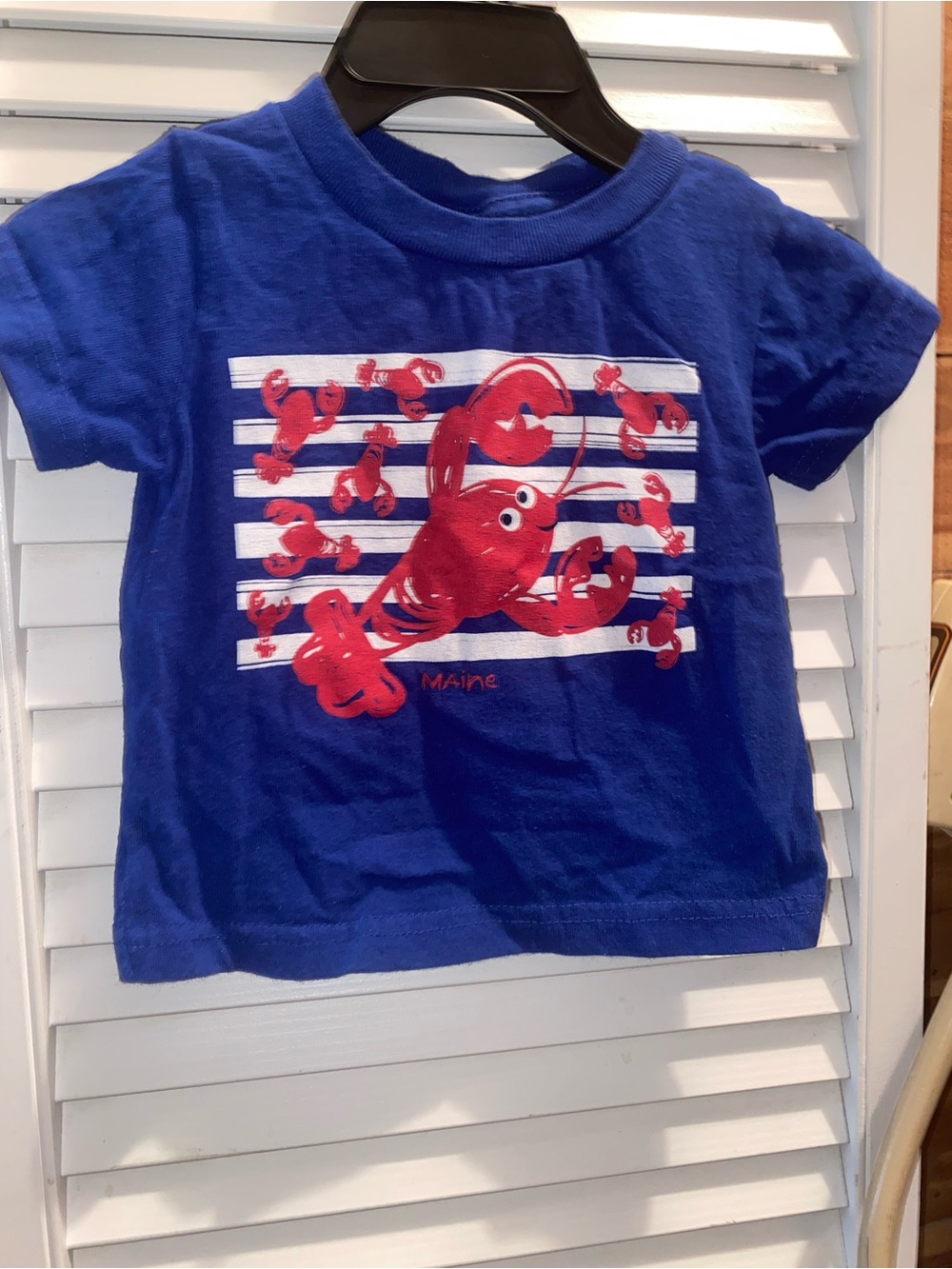 Blue Kids Lobster Graphic Tee - Nautical Short Sleeve